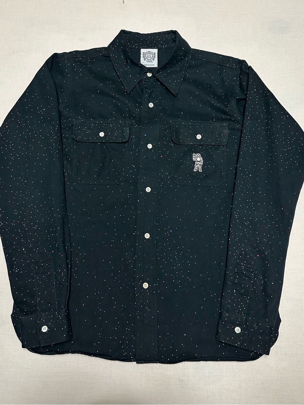 Billionaire Boys Club Black Galaxy Speckled Button-Up Shirt